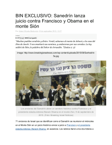 BIN EXCLUSIVO: Sanedrín lanza juicio contra Francisco y Obama
