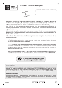 Cuestionario - Instituto Nacional de Estadistica.
