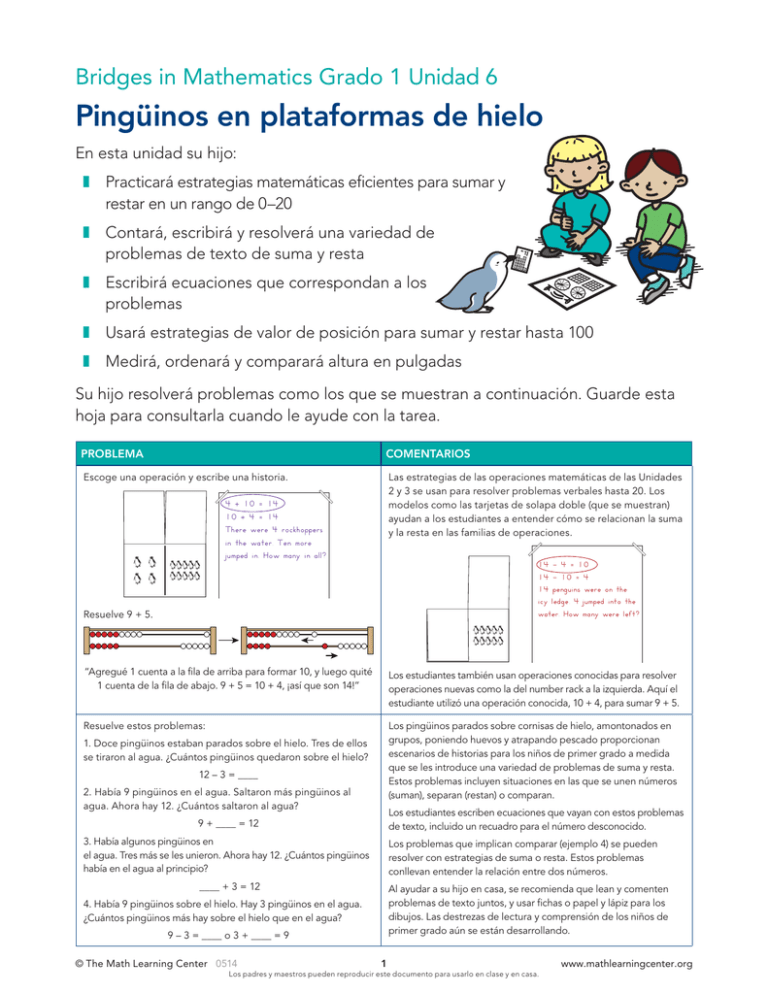 Unidad 6 The Math Learning Center