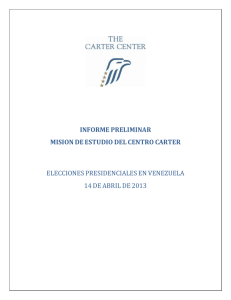 informe preliminar - The Carter Center