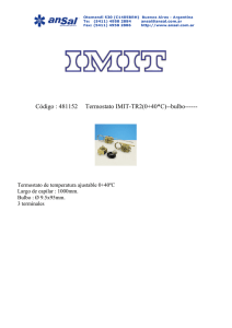 Código : 481152 Termostato IMIT-TR2(0+40*C)--bulbo