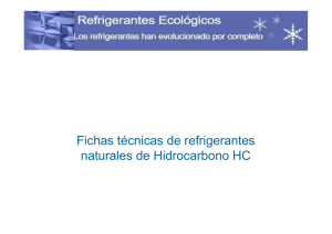 Fichas técnicas de refrigerantes naturales de Hidrocarbono HC