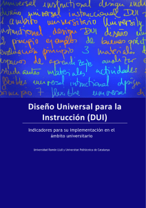 Diseño Universal para la Instrucción (DUI): Indicadores para su