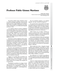 Profesor Pablo Gómez Martínez - Revista Urológica Colombiana