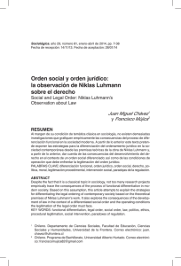 Orden social y orden jurídico: la observación de Niklas Luhmann