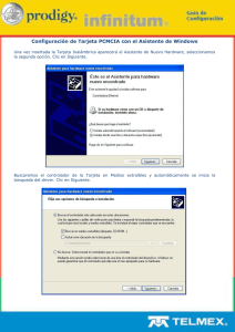 Configuración de Tarjeta PCMCIA con el Asistente de Windows