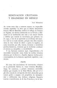 renovacion cristiana y erasmismo en mexico - Historia Mexicana