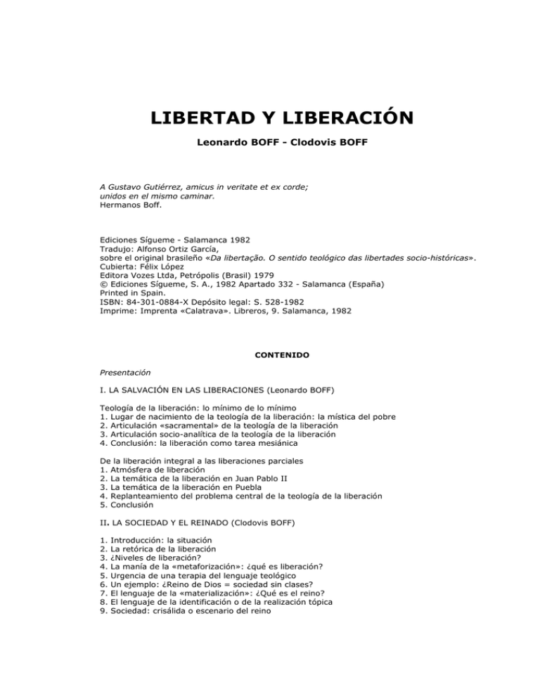 Libertad Y Liberación