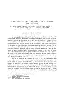 el metabolismo del ac!do folico en la toxemïa del embarazo