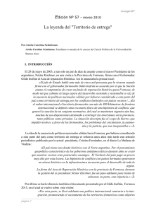 La leyenda del "Territorio de entrega"