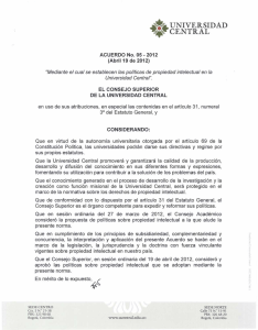 Acuerdo 5 de 2012 - Universidad Central