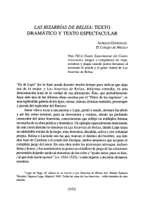 pdf "Las bizarrías de Belisa": texto dramático y texto espectacular