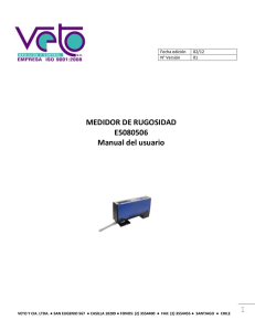MEDIDOR DE RUGOSIDAD E5080506 Manual del usuario