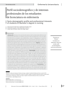 Perfil sociodemográfico y de intereses profesionales de los