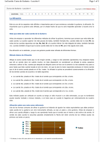 Page 1 of 2 LaCuerda: Curso de Guitarra - Lección 4