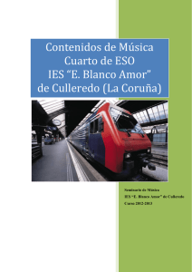 Contenidos de Música Cuarto de ESO IES “E. Blanco Amor” de
