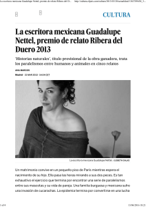 La escritora mexicana Guadalupe Nettel, premio de
