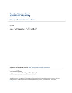 Inter-American Arbitration - Institutional Repository