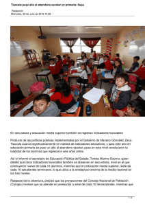Tlaxcala puso alto al abandono escolar en primaria: Sepe