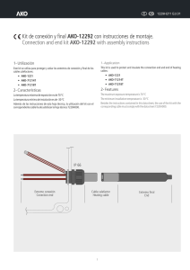 Kit de conexión y final AKO-12292 con instrucciones de montaje