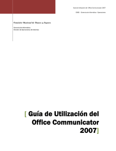 Guía de Utilización del Office Communicator 2007