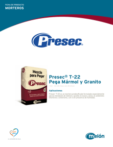 Presec® T-22 Pega Mármol y Granito