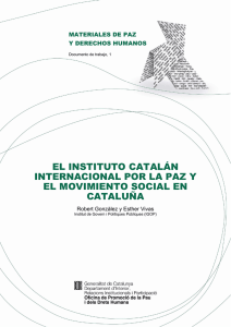 L`institut catal per la pau i el moviment social a Catalunya
