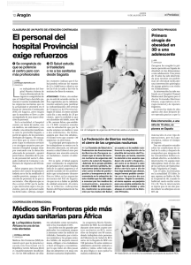 El personal del hospital Provincial exige refuerzos
