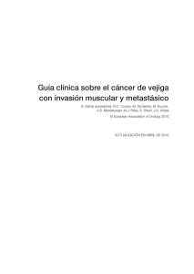 Guía clínica sobre el cáncer de vejiga con invasión muscular y