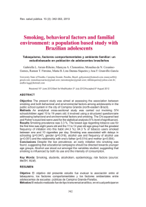Smoking, behavioral factors and familial environment: a population