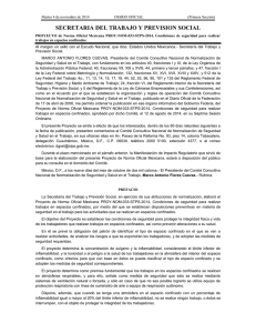 Proyecto de Norma Oficial Mexicana PROY-NOM-033-STPS