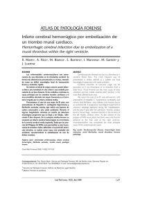 ATLAS DE PATOLOGÍA FORENSE Infarto cerebral hemorrágico por