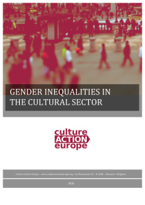 Gender Inequalities in the Cultural Sector