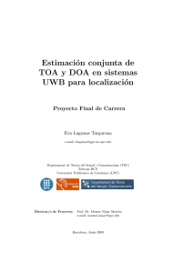 Estimación conjunta de TOA y DOA en sistemas UWB para