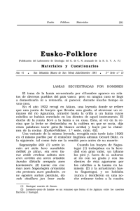 Eusko Folklore. Materiales y cuestionarios