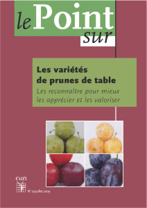 Les variétés de prunes de table
