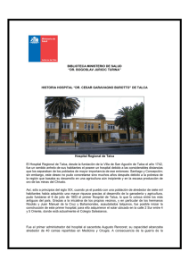 Historia Hospital Dr Cesar Garavagno Burotto de Talca