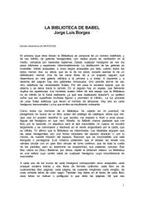 LA BIBLIOTECA DE BABEL Jorge Luis Borges