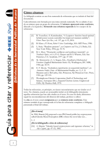 Guía para citar y referenciar. IEEE Style