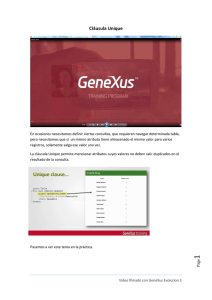 Cláusula Unique - Training GeneXus