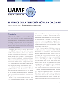 EL AVANCE DE LA TELEFONÍA MÓVIL EN COLOMBIA Santiago