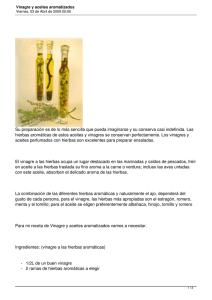 Vinagre y aceites aromatizados