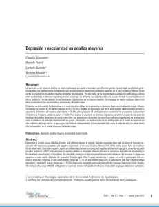 Depresión y escolaridad en adultos mayores