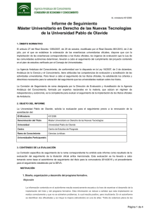 Curso Académico 2014/15 - Universidad Pablo de Olavide, de Sevilla