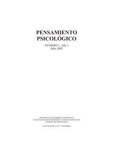 pensamiento psicológico - Revistas de la Pontificia Universidad