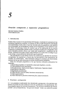 Oración compuesta y supuestos pragmáticos