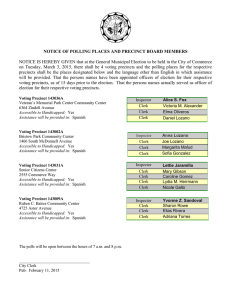 notice of polling places and precinct board members