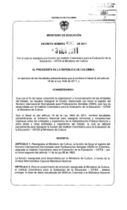 Decreto 4141 de 2011 - Biblioteca Nacional de Colombia