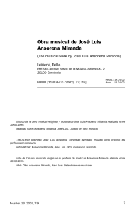 Obra musical de José Luis Ansorena Miranda. IN: Homenaje a José