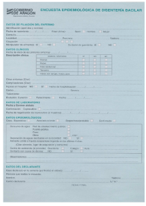 Disentería bacilar - Gobierno de Aragón